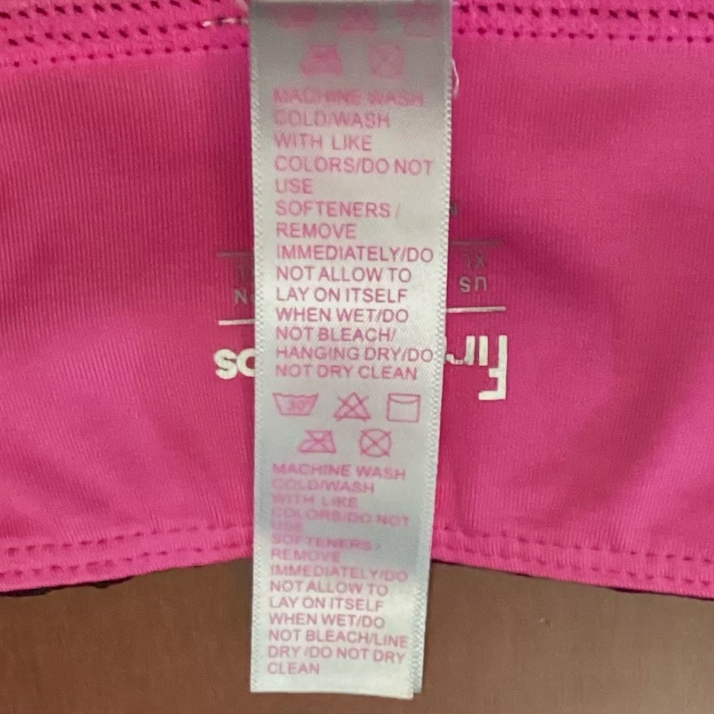NWOT FIRM ABS Women’s Athletic Stretch Shorts Size XL Black with Pink Trim - Picture 10 of 10